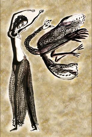 Medium: 'Chinese Ink, Acrylic on Canvas, Gold & Silver Foil', Size:'183 x 122 cm'