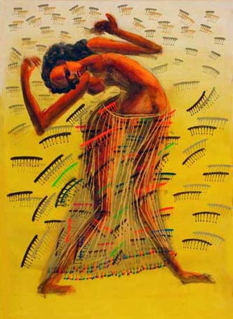 Medium: 'Gouache on Paper', Size:'76 x 56 cm'