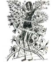 Medium: 'Chinese Ink on Paper', Size:'76 x 56 cm'