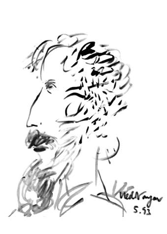 Medium: 'Conté on Paper', Size:'58 x 45 cm'