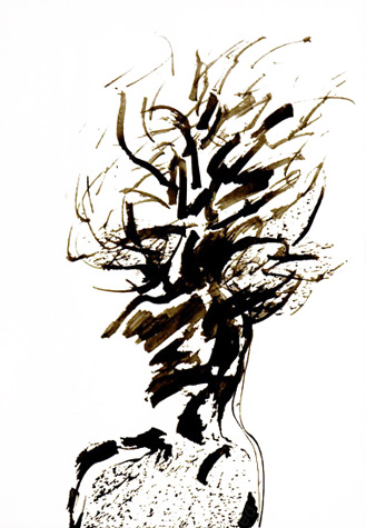 Medium: 'Chinese ink on Paper', Size:'58 x 45 cm'