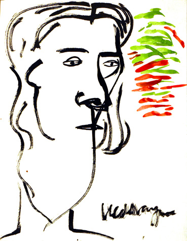 Medium: 'Chinese ink on Paper', Size:'58 x 45 cm'