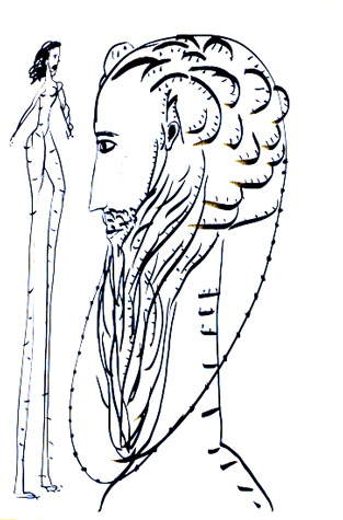 Medium: 'Chinese ink on Paper', Size:'58 x 30 cm'