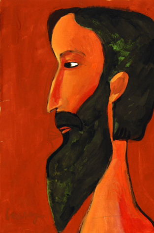 Medium: 'Gouache on Paper', Size:'58 x 30 cm'