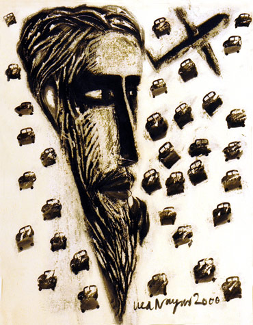 Medium: 'Chinese ink on Paper', Size:'75 x 55 cm'