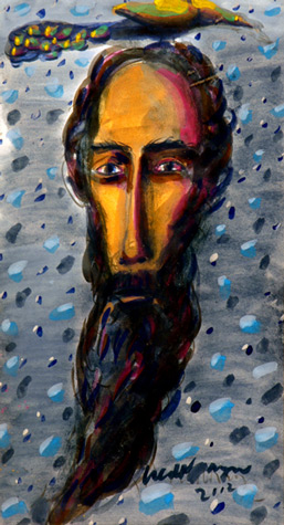 Medium: 'Gouache on Paper', Size:'58 x 30 cm'
