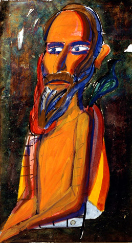 Medium: 'Gouache on Paper', Size:'58 x 30 cm'