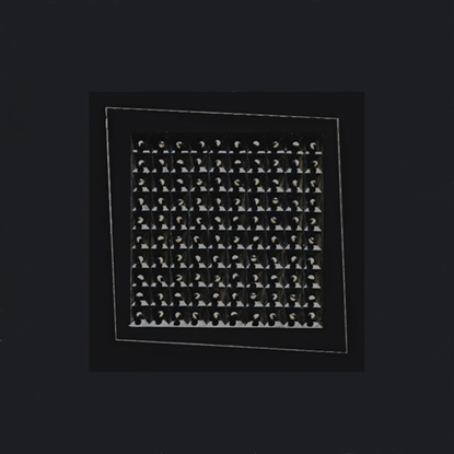 Medium: Fiber Glass, Canvas Board, Acrylic Paints', Size: '100 x 100 cm', 'Exhibited in 3rd International Trinnale-India'