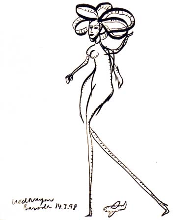 Medium: 'Chinese Ink on Paper', Size:'58 x 45 cm'