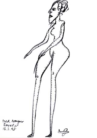 Medium: 'Chinese Ink on Paper', Size:'58 x 45 cm'