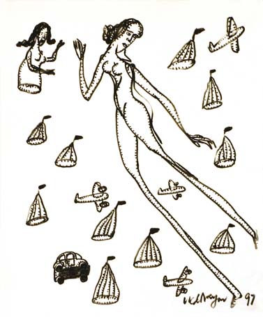 Medium: 'Chinese Ink on Paper', Size:'58 x 45 cm'