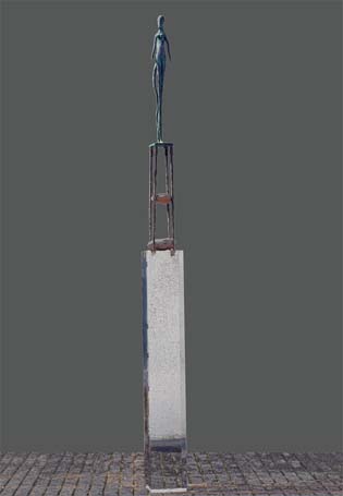 Medium: 'Sculpture, Bronze, Acrylic & Stones', Size: '231 x 30 x 30 cm'