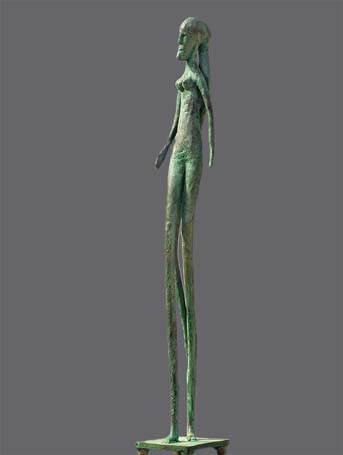 Medium: 'Sculpture, Bronze, Acrylic & Stones', Size: '231 x 30 x 30 cm'