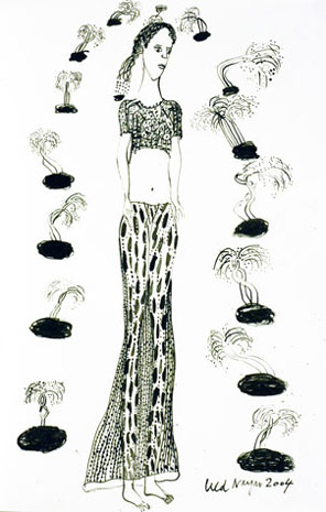 Medium: 'Conté on Paper', Size:'75 x 55 cm'