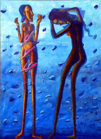 Medium: 'Acrylic on Canvas', Size:'60 x 45 cm'