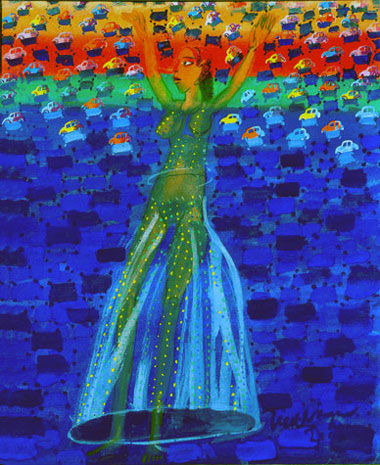 Medium: 'Gouache on Paper', Size:'45 x 30 cm'