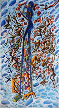 Medium: 'Acrylic on Canvas', Size:'152 x 101 cm'