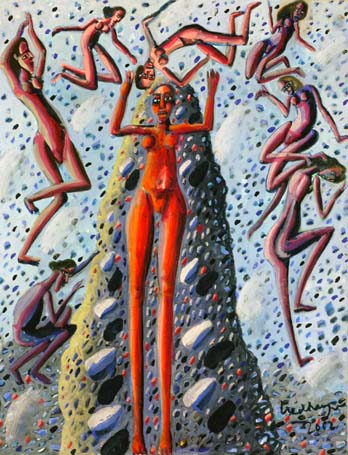 Medium: 'Gouache on paper', Size: '45 x 31 cm'