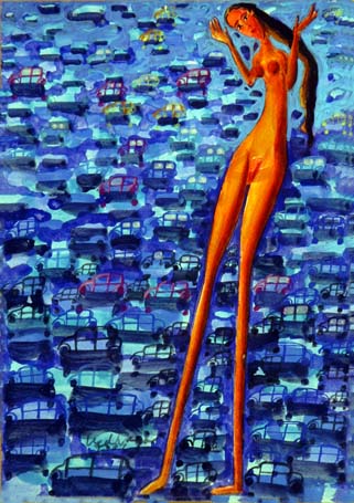 Medium: 'Gouache on Paper', Size:'45 x 31 cm'