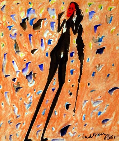 Medium: 'Gouache on Paper', Size:'45 x 31 cm'