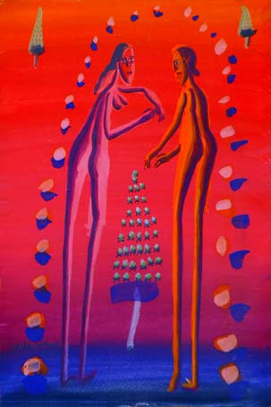 Medium: 'Gouache on Paper', Size:'45 x 31 cm'