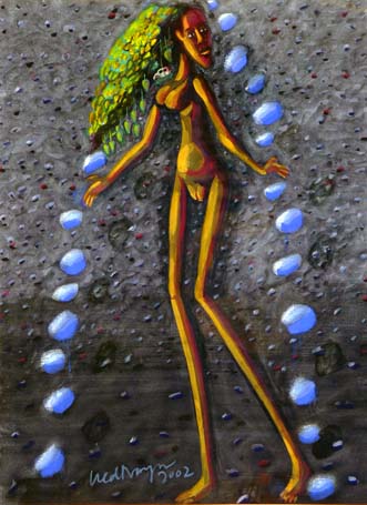 Medium: 'Gouache on Paper', Size:'190 x 140 cm'