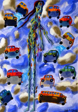 Medium: 'Gouache on Paper', Size:'45 x 31 cm'