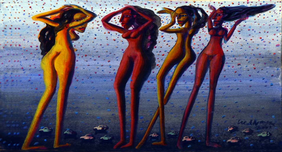 Title: 'Amidst The Planets - 62', Medium: 'Gouache on Paper', Size: '31 x 45 cm', Year: '2001'