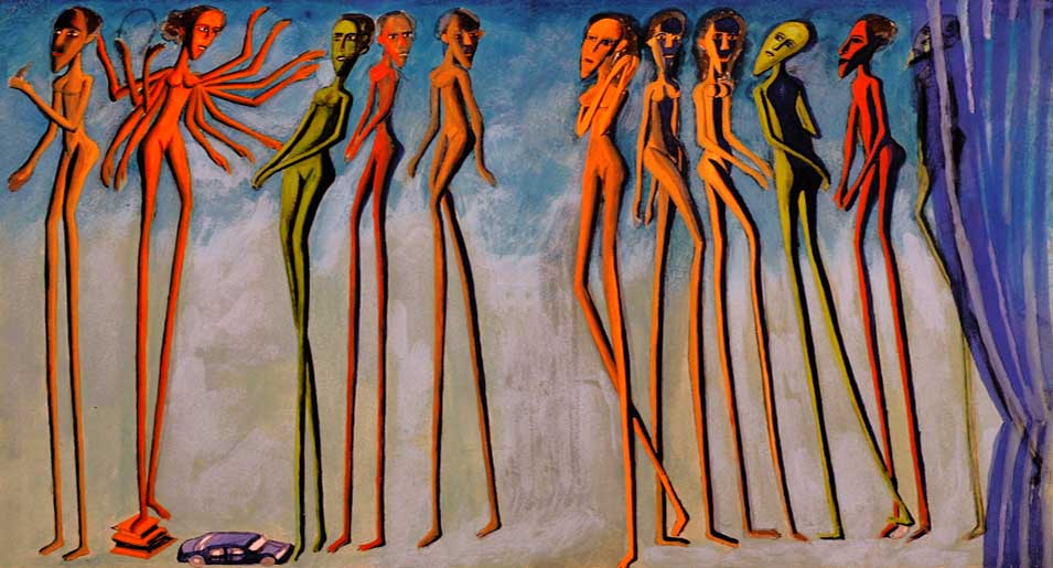 Title: 'Last Aggression- 2', Medium: 'Gouache on Paper', Size: '41 x 31 cm', Year: '1994'