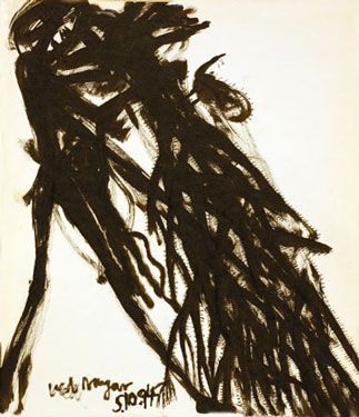 Title: 'Last Aggression- 3', Medium: 'Gouache on Paper', Size: '31 x 21 cm', Year: '1994'