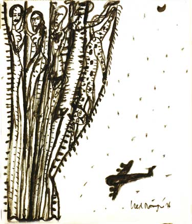 Medium: 'Ink on Paper', Size:'46 x 31 cm'