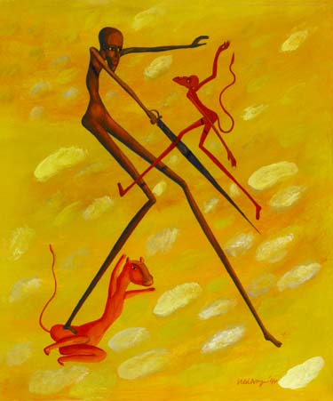 Medium: 'Gouache on Paper', Size:'46 x 31 cm'