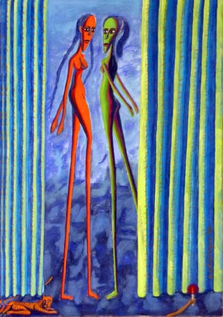 Medium: 'Gouache on Paper', Size:'46 x 33 cm'