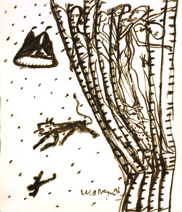 Medium: 'Ink on Paper', Size:'46 x 31 cm'