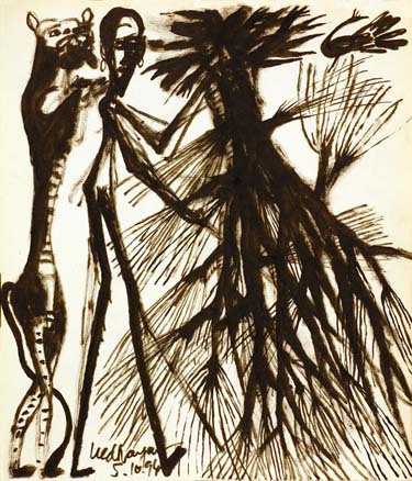 Medium: 'Ink on Paper', Size:'46 x 31 cm'