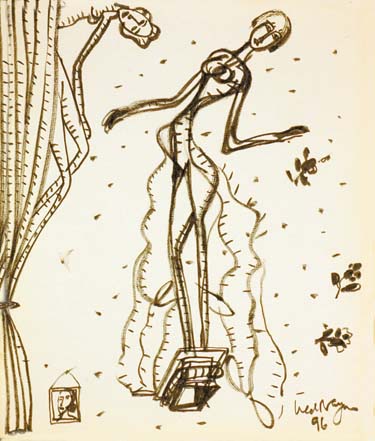 Medium: 'Ink on Paper', Size:'46 x 31 cm'