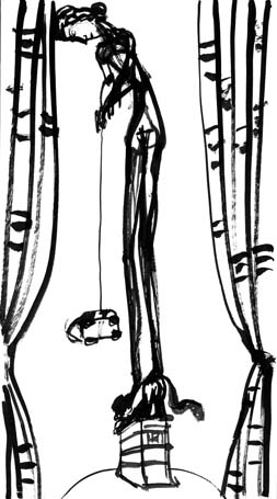 Medium: 'Ink on Paper', Size:'46 x 21 cm'