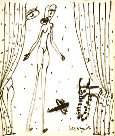 Medium: 'Ink on Paper', Size:'46 x 31 cm'