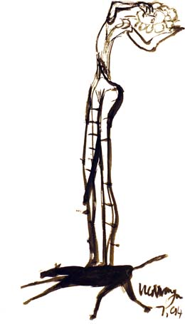 Medium: 'Ink on Paper', Size:'46 x 31 cm'