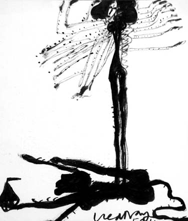 Medium: 'Ink on paper', Size: '46 x 33 cm'