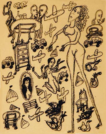 Medium: 'Ink on paper', Size: '31 x 20 cm'